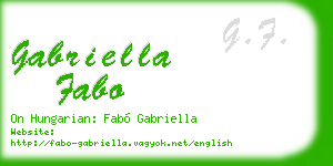 gabriella fabo business card